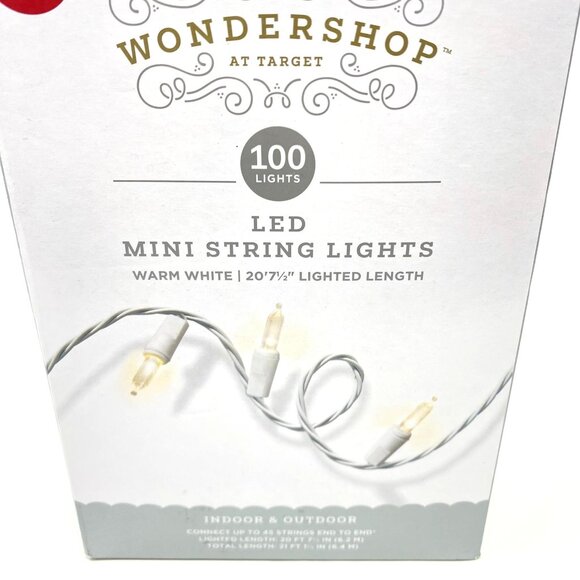 Target 100ct LED Smooth Mini Christmas String Lights Wondershop™ Indoor Outdoor - Picture 6 of 10